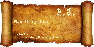 Max Brigitta névjegykártya